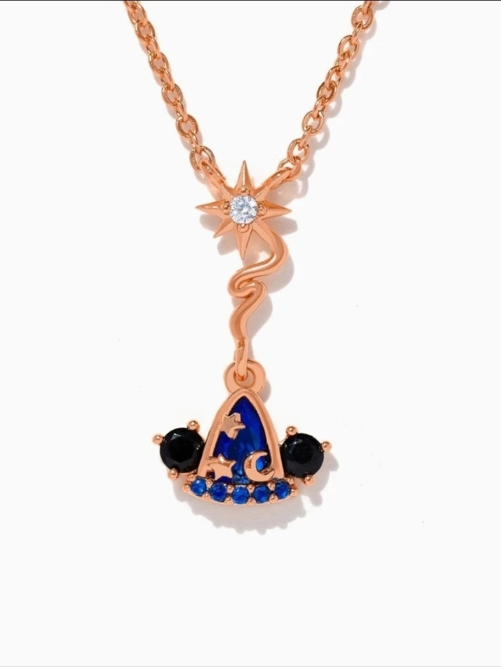 Disney Fantasia-Sorcerer Apprentice  Mickey Hat Necklace Girls Crew